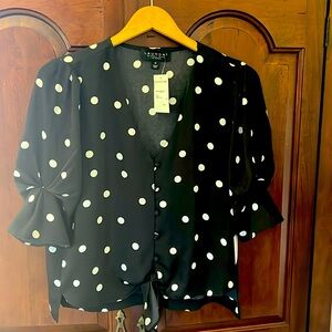 Polkadot top New with tags